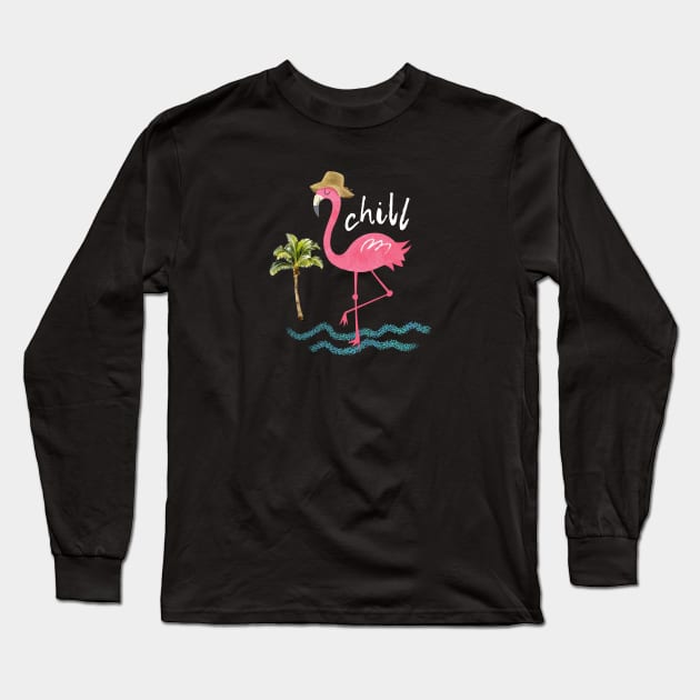 Cool flamingo Long Sleeve T-Shirt by tfinn